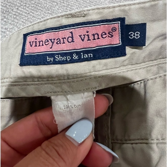 Mens light brown vineyard vines shorts in mens waist size 38 academia y2k E - Picture 3 of 6